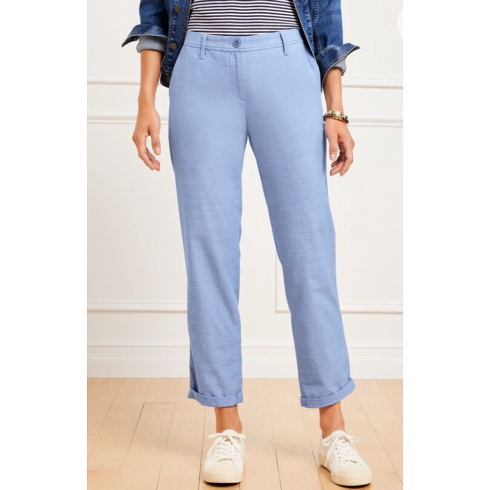 Talbots Relaxed Chinos Newport Chambray - Size 8P